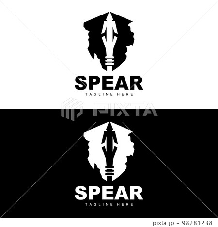 Spear Logo, Long Range Throwing Weapon Target Icon Design, Product And Company Brand Icon Illustration Spear Logo, Long Range Throwing Weapon Target Icon Design, Product And Company Brand Icon Illustration 98281238