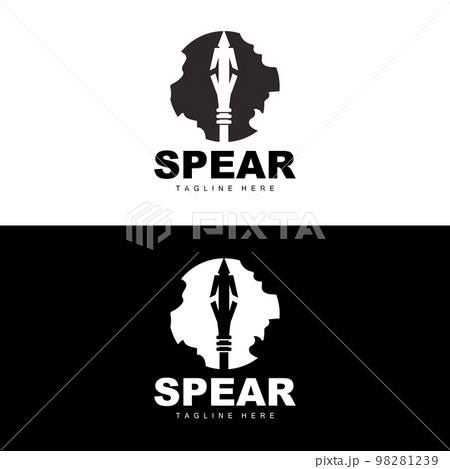 Spear Logo, Long Range Throwing Weapon Target Icon Design, Product And Company Brand Icon Illustration 98281239