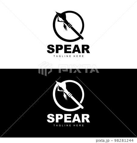 Spear Logo, Long Range Throwing Weapon Target Icon Design, Product And Company Brand Icon Illustration Spear Logo, Long Range Throwing Weapon Target Icon Design, Product And Company Brand Icon Illustration 98281244