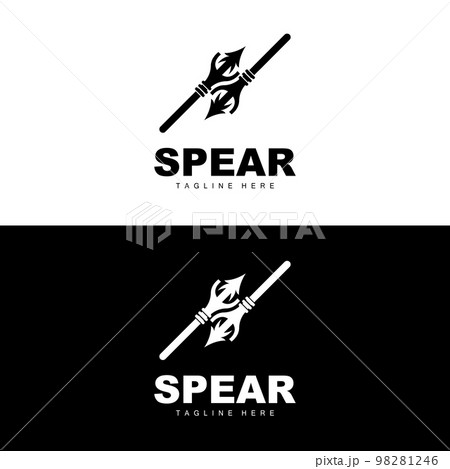 Spear Logo, Long Range Throwing Weapon Target Icon Design, Product And Company Brand Icon Illustration Spear Logo, Long Range Throwing Weapon Target Icon Design, Product And Company Brand Icon Illustration 98281246
