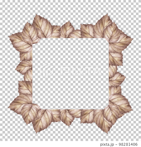 Watercolor autumn banner with leaves. 98281406