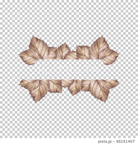 Watercolor autumn banner with leaves. Watercolor autumn banner with leaves. 98281407