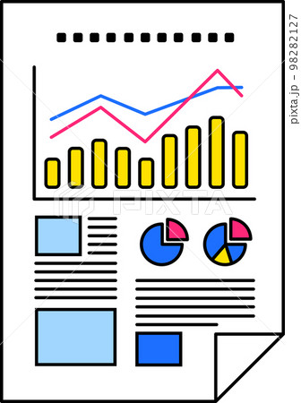 オフィス　資料　グラフ 98282127