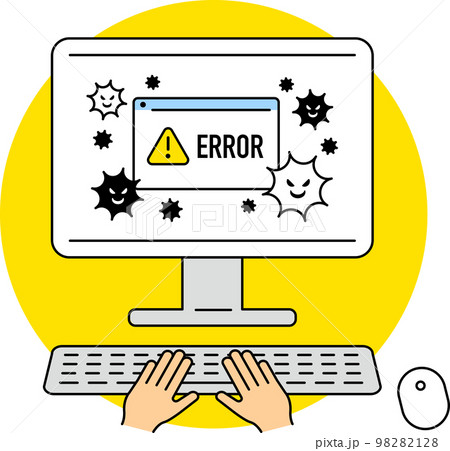 ウイルス　パソコン　アイコン　セキュリティ 98282128