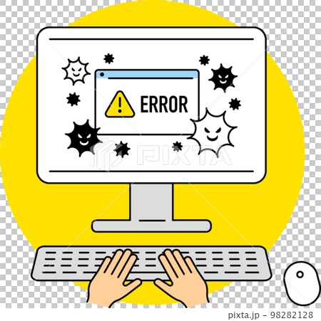 ウイルス　パソコン　アイコン　セキュリティ 98282128