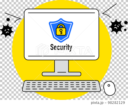 ウイルス　パソコン　アイコン　セキュリティ 98282129
