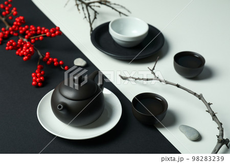 Concept of asian tea, tea ceremony items 98283239