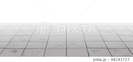 Perspective concrete block pavement vector background with texture 98283727