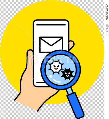 Smartphone icon virus security - Stock Illustration [98283852] - PIXTA