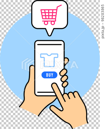 互聯網購物智能手機圖標 98283865