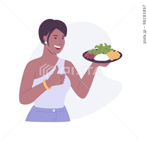 Macrobiotic diet isolated cartoon vector illustrations. Macrobiotic diet isolated cartoon vector illustrations. 98283897