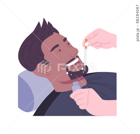 Beard treatment isolated cartoon vector illustrations. 98284087