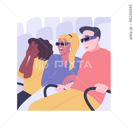 Going to the cinema isolated cartoon vector illustrations. 98284095