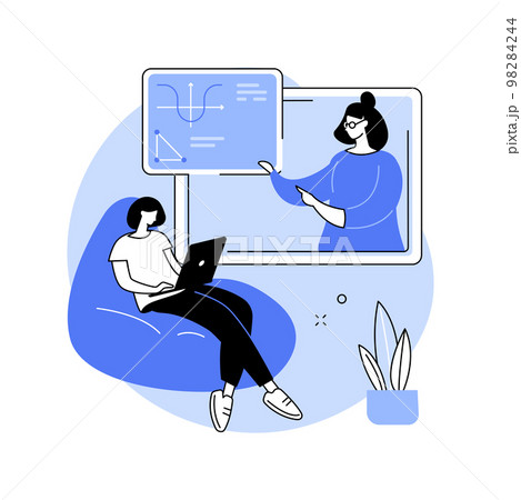 Online classes isolated cartoon vector illustrations. Online classes isolated cartoon vector illustrations. 98284244