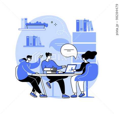 Study together isolated cartoon vector illustrations. 98284479