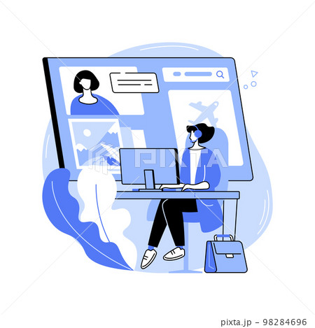 Contact travel agent isolated cartoon vector illustrations. 98284696