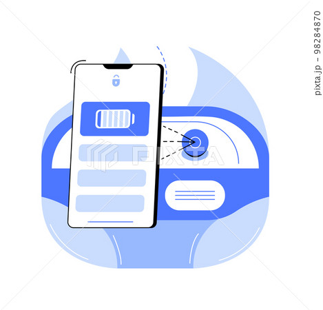 Car charger isolated cartoon vector illustrations. 98284870