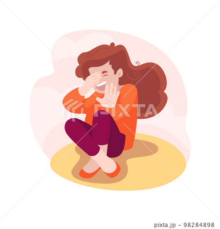 Fear emoticon face icon isolated, scared - Stock Illustration [40419455]  - PIXTA