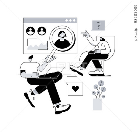 Discussion abstract concept vector illustration. 98285009