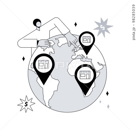 Franchising abstract concept vector illustration. 98285039