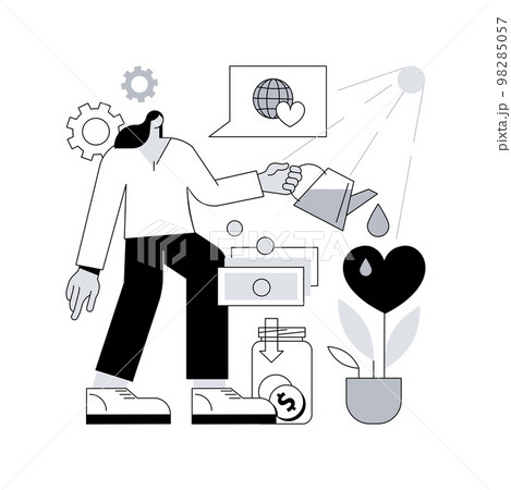 Philanthropy abstract concept vector illustration. Philanthropy abstract concept vector illustration. 98285057