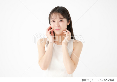 女性　美容　白バック 98285268