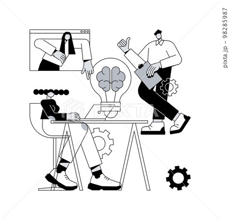 Brainstorming abstract concept vector illustration. 98285987