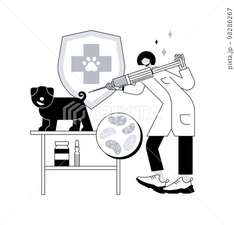 Rabies and your pet abstract concept vector illustration. 98286267