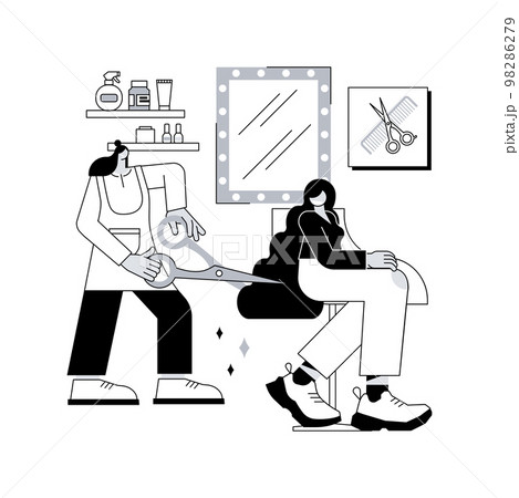 Beauty salon abstract concept vector illustration. 98286279