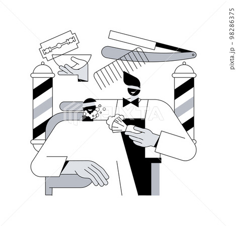 Barbershop abstract concept vector illustration. 98286375