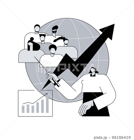 Population growth abstract concept vector illustration. 98286429