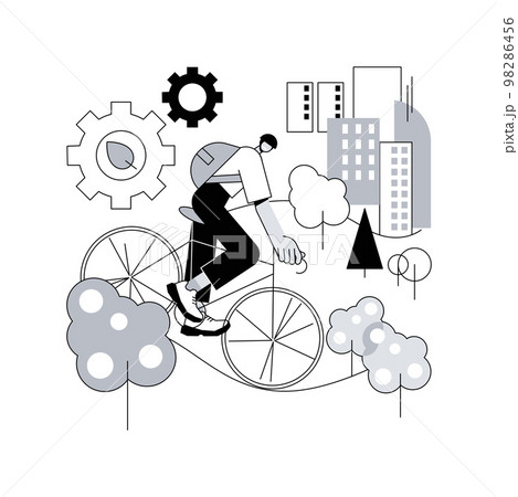 Ecological greenway abstract concept vector illustration. 98286456