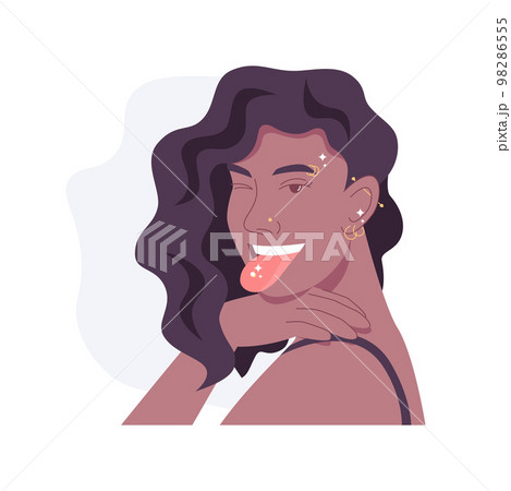Piercing isolated cartoon vector illustrations. 98286555