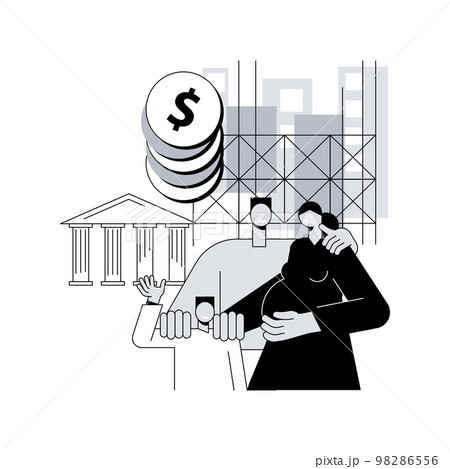Building subsidy abstract concept vector illustration. 98286556