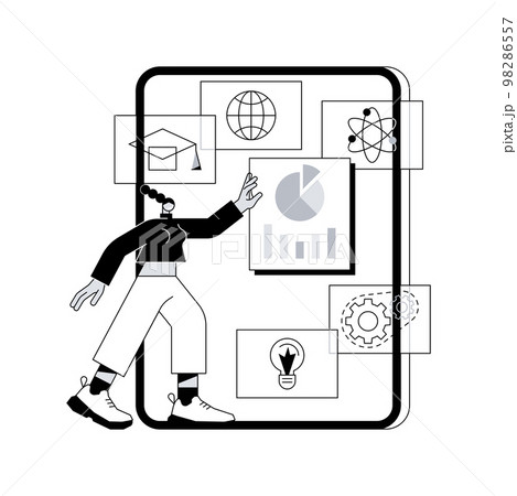 Learning management system abstract concept vector illustration. 98286557
