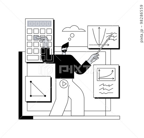 Online math tutoring abstract concept vector illustration. Online math tutoring abstract concept vector illustration. 98286559