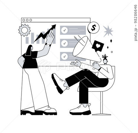 PR strategy abstract concept vector illustration. PR strategy abstract concept vector illustration. 98286646
