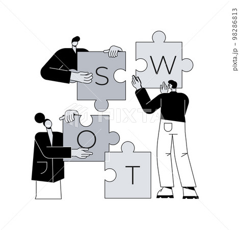 SWOT analysis abstract concept vector illustration. 98286813