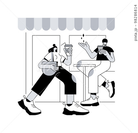 Street coffee abstract concept vector illustration. Street coffee abstract concept vector illustration. 98286814