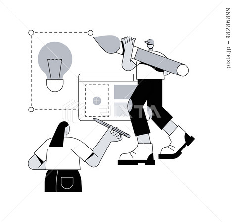 Brand identity abstract concept vector illustration. Brand identity abstract concept vector illustration. 98286899