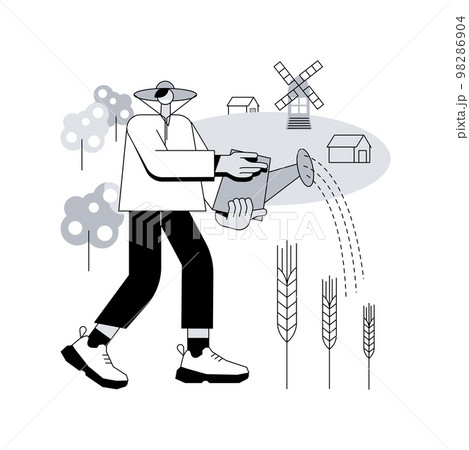 Sustainable agriculture abstract concept vector illustration. Sustainable agriculture abstract concept vector illustration. 98286904