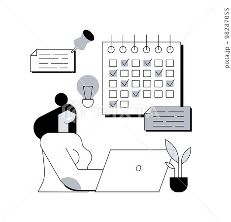 Regular blog posts abstract concept vector illustration. Regular blog posts abstract concept vector illustration. 98287055
