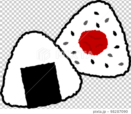 おにぎり　梅干し 98287090