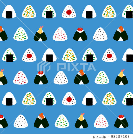 おにぎり　パターン　背景 98287103