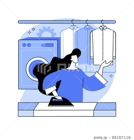 Laundry and dry cleaning abstract concept vector illustration. 98287116