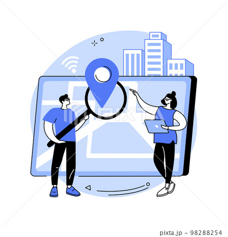 Local search optimization abstract concept vector illustration. 98288254