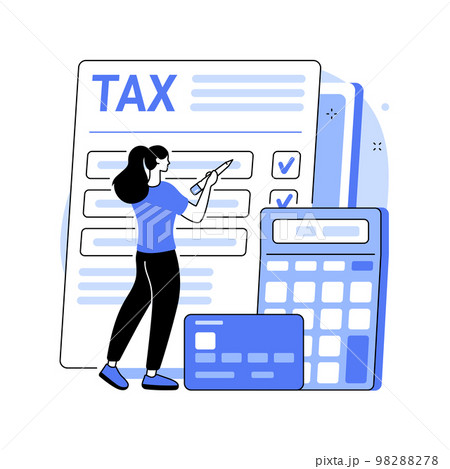 Tax form abstract concept vector illustration. 98288278