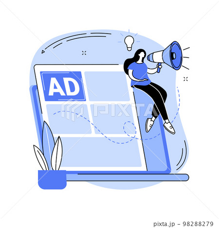 Ad writing abstract concept vector illustration. 98288279