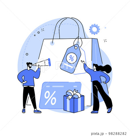Promotional mix abstract concept vector illustration. 98288282