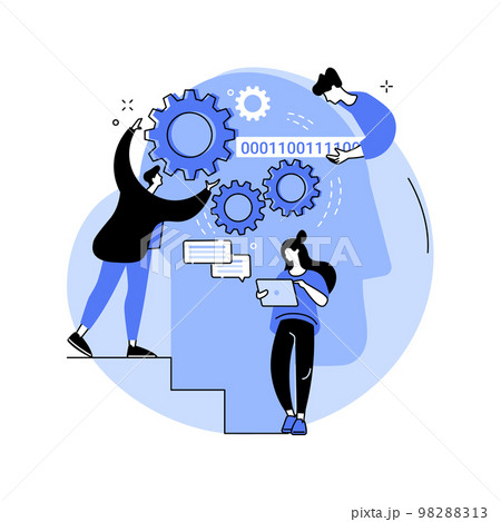 Artificial intelligence abstract concept vector illustration. 98288313